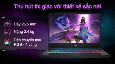 Laptop MSI Gaming Katana 15 HX B14WEK - 027VN (i7 14650HX, 32GB, 512GB, RTX5050 8GB, QHD 165Hz, Win11) - 9
