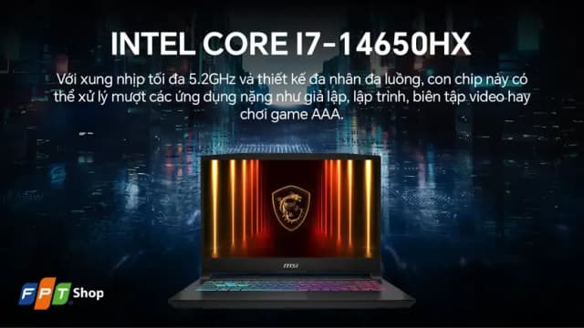 So sánh giá Laptop MSI Gaming Katana 15 HX B14WFK - 025VN (i7 14650HX, 16GB, 512GB, RTX5060 8GB, QHD 165Hz, Win11) rẻ nhất? - Ảnh 20
