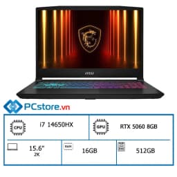 So sánh giá Laptop MSI Gaming Katana 15 HX B14WFK - 267VN (i7 14650HX, 32GB, 512GB, RTX5060 8GB, QHD 165Hz, Win11) - Tìm sản phẩm giá rẻ nhất - Ảnh 7