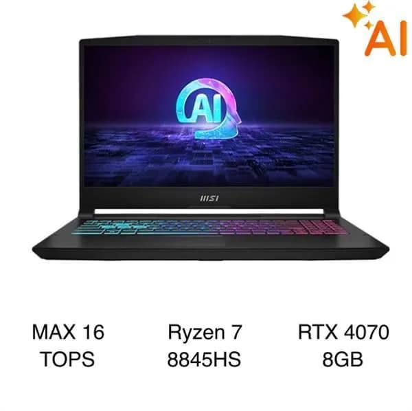 So sánh giá Laptop MSI Gaming Katana A15 AI B8VG - 465VN (R7 8845HS, 16GB, 1TB, RTX 4070 8GB, Full HD 144Hz, Win11) rẻ nhất?