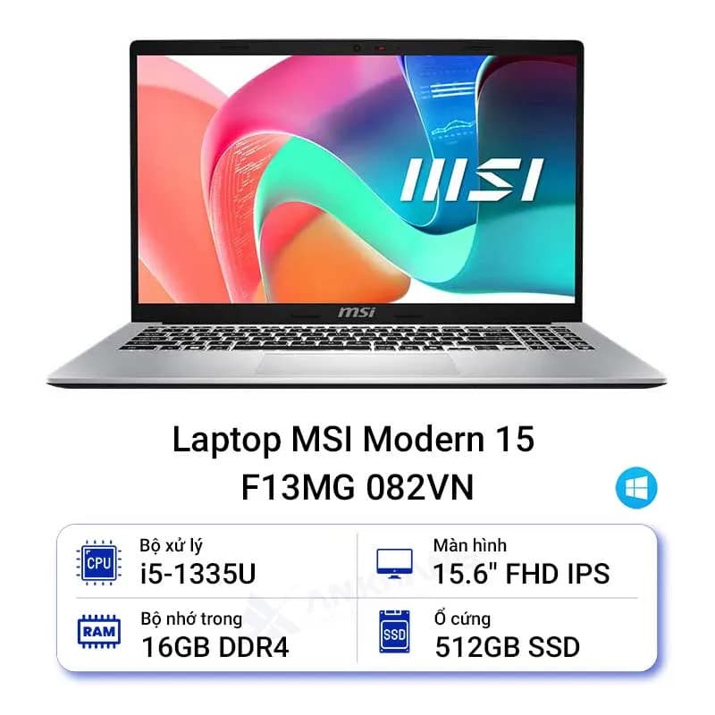 Laptop MSI Modern 15 F13MG - 082VN (i5 1335U, 16GB, 512GB, Full HD, Win11) - Giá rẻ nhất hôm nay - Ảnh 2