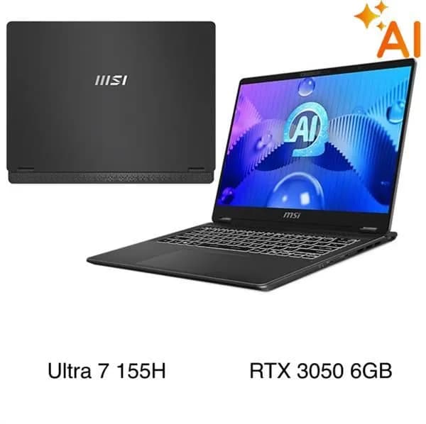 Laptop MSI Prestige 14 AI Studio C1UDXG - 058VN (Ultra 7 155H, 16GB, 1TB, RTX 3050 6GB, Full HD+ 144Hz, Win11) - Ảnh 1