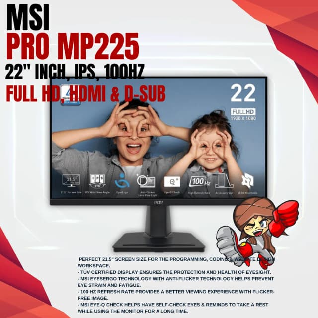 Top 1 so sánh giá Màn hình MSI PRO MP225 E12VL (21.45 inch, Full HD, VA, 120Hz, 1ms) - Tìm sản phẩm giá rẻ nhất - Ảnh 41