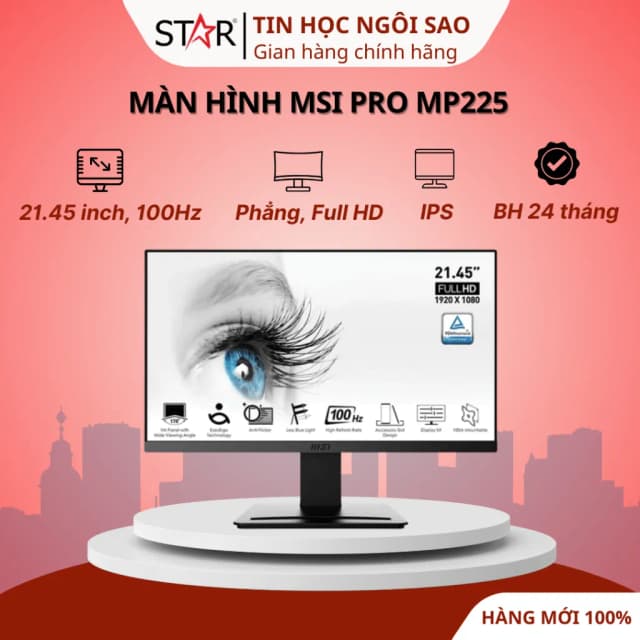 Top 1 so sánh giá Màn hình MSI PRO MP225 E12VL (21.45 inch, Full HD, VA, 120Hz, 1ms) - Tìm sản phẩm giá rẻ nhất - Ảnh 6