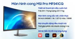 Màn hình MSI PRO MP341CQ-E12 (34 inch, UWQHD, VA, 120Hz, 1ms) - Giá rẻ nhất hôm nay - Ảnh 10