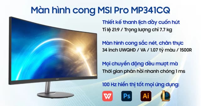 Top 1 so sánh giá Màn hình MSI PRO MP341CQ-E12 (34 inch, UWQHD, VA, 120Hz, 1ms) - Tìm sản phẩm giá rẻ nhất - Ảnh 9