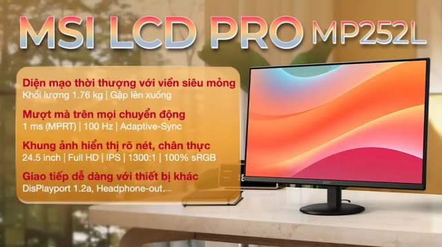 So sánh giá Màn hình MSI PRO MP252L 24.5 inch FHD/IPS/100Hz/1ms rẻ nhất? - Ảnh 8