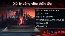 Laptop MSI Gaming Stealth A16 Mercedes AMG AI+ A3XWGG - 032VN (R9 AI HX 370, 32GB, 2TB, RTX 5070 8GB, QHD+ OLED 240Hz, Win11) - Giá rẻ nhất hôm nay - Ảnh 3