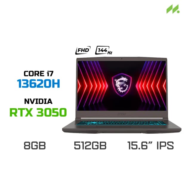 Laptop MSI Gaming Thin 15 B13UC - 1411VN_16GB (i7 13620H, 16GB, 512GB, RTX 3050 4GB, Full HD 144Hz, Win11) - 12
