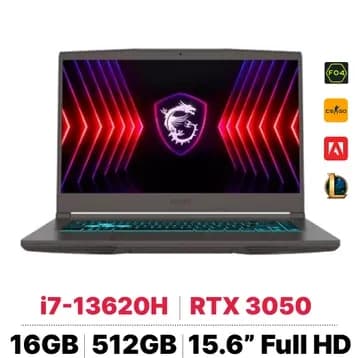 Laptop MSI Gaming Thin 15 B13UC - 1411VN_16GB (i7 13620H, 16GB, 512GB, RTX 3050 4GB, Full HD 144Hz, Win11) - 17