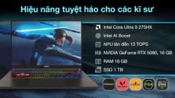 Laptop MSI Gaming Vector 16 HX AI A2XWIG - 062VN (Ultra 9 275HX, 16GB, 1TB, RTX 5080 16GB, QHD+ 240Hz, Win11) - Giá rẻ nhất hôm nay - Ảnh 3