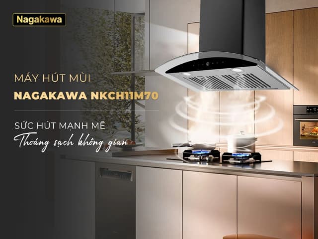 So sánh giá Máy hút mùi kính cong Nagakawa NKCH11M70 rẻ nhất? - Ảnh 5