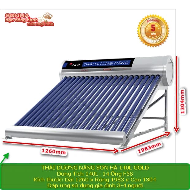 So sánh giá Máy nước nóng năng lượng mặt trời Sơn Hà 140 lít Sentinel Silver 58-140G rẻ nhất? - Ảnh 9