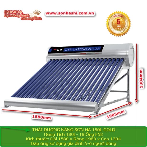 So sánh giá Máy nước nóng năng lượng mặt trời Sơn Hà 180 lít Sentinel Silver 58-180T rẻ nhất? - Ảnh 16