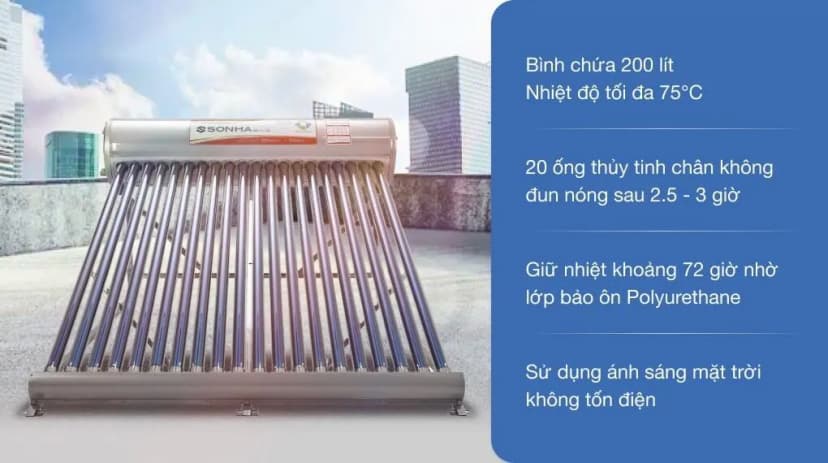 So sánh giá Máy nước nóng năng lượng mặt trời Sơn Hà 200 lít Sentinel Silver 58-200T - Tìm sản phẩm giá rẻ nhất - Ảnh 19