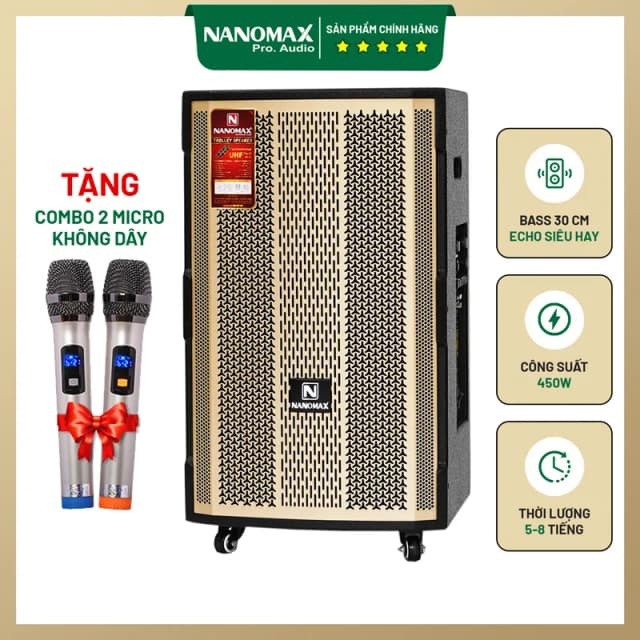 So sánh giá Loa kéo Karaoke Nanomax S-1000 450W rẻ nhất?