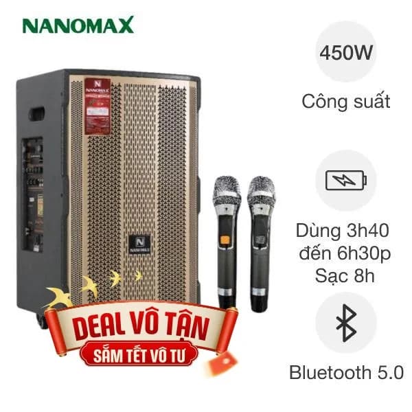 So sánh giá Loa kéo Karaoke Nanomax S-1000 450W rẻ nhất? - Ảnh 2