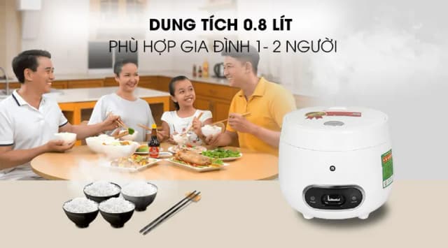 So sánh giá Nồi cơm nắp gài Mishio 0.8 lít MK-233 rẻ nhất? - Ảnh 7