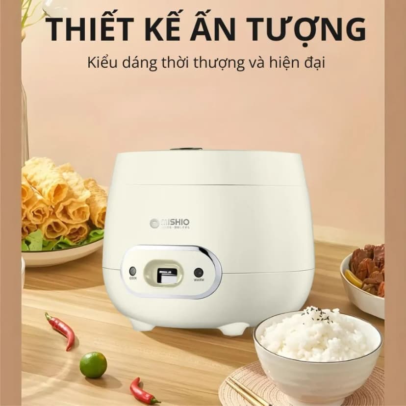 So sánh giá Nồi cơm nắp gài Mishio 0.8 lít MK-233 - Kem - Tìm sản phẩm giá rẻ nhất - Ảnh 4
