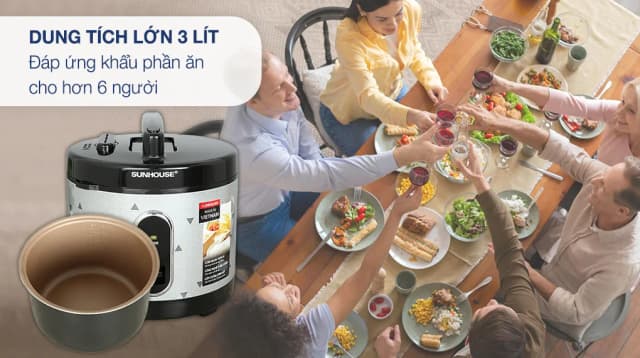 So sánh giá Nồi cơm nắp gài Sunhouse 3 lít SHD8305 rẻ nhất? - Ảnh 18