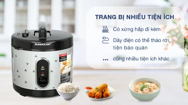 So sánh giá Nồi cơm nắp gài Sunhouse 3 lít SHD8305 rẻ nhất? - Ảnh 6