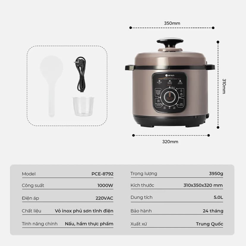 So sánh giá Nồi áp suất điện Elmich PCE-8792 5 lít - Tìm sản phẩm giá rẻ nhất - Ảnh 17