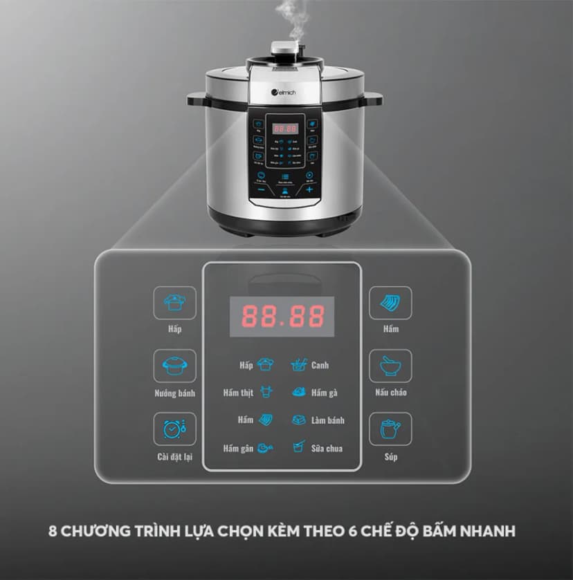 So sánh giá Nồi áp suất điện Elmich PCE9150 6 lít - Tìm sản phẩm giá rẻ nhất - Ảnh 13
