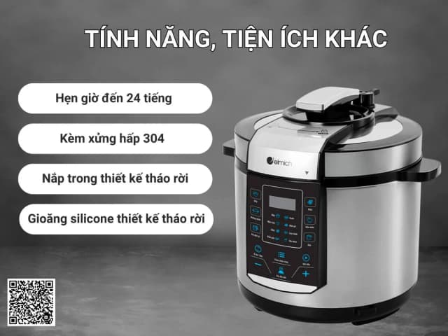 So sánh giá Nồi áp suất điện Elmich PCE9150 6 lít rẻ nhất? - Ảnh 15