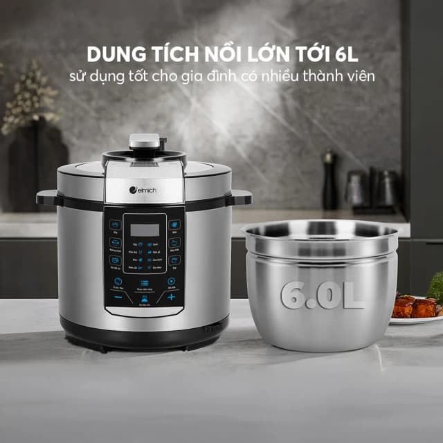So sánh giá Nồi áp suất điện Elmich PCE9150 6 lít rẻ nhất? - Ảnh 5