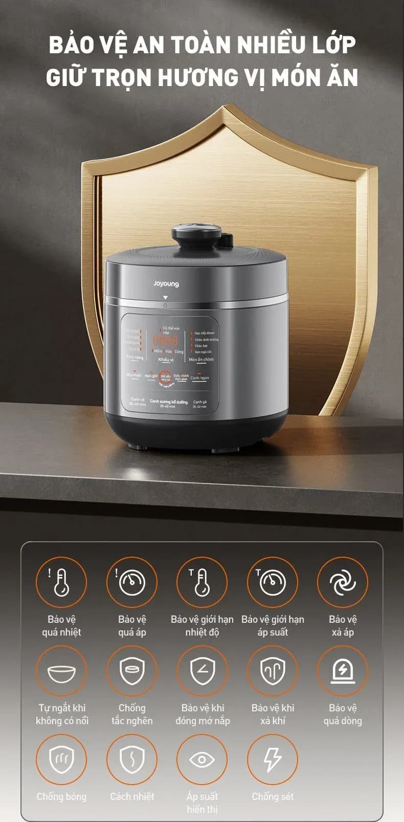 So sánh giá Nồi áp suất điện Joyoung JHPC-5039 5 lít - Tìm sản phẩm giá rẻ nhất - Ảnh 12