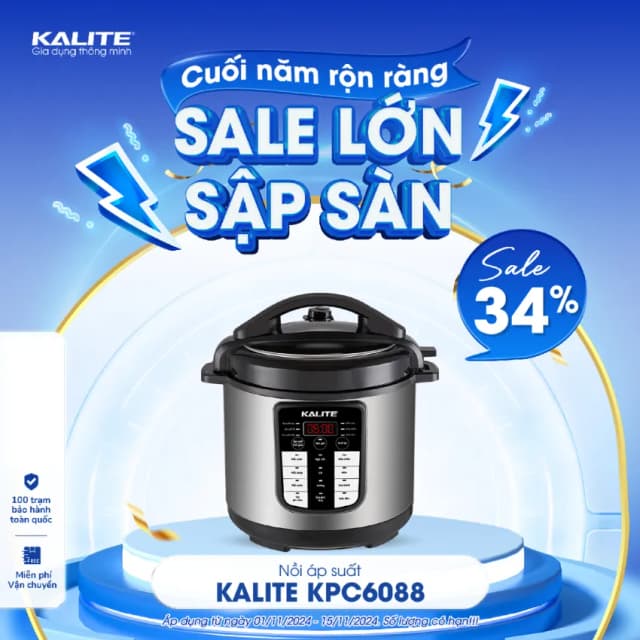 So sánh giá Nồi áp suất điện Kalite KPC6088 6 lít rẻ nhất? - Ảnh 17