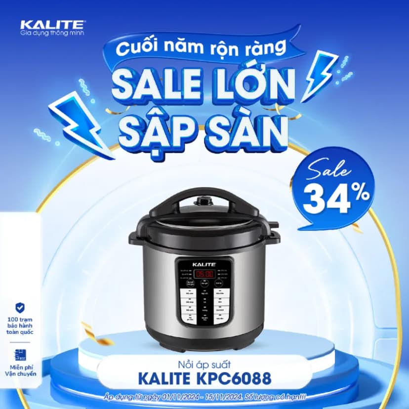 Nồi áp suất điện Kalite KPC6088 6 lít - Giá rẻ nhất hôm nay - Ảnh 17