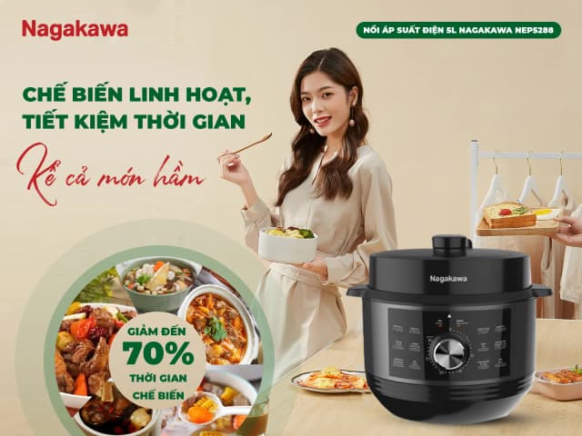 Top 1 so sánh giá Nồi áp suất điện Nagakawa NEP5288 5 lít - Tìm sản phẩm giá rẻ nhất - Ảnh 6
