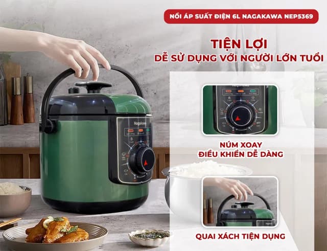 Top 1 so sánh giá Nồi áp suất Nagakawa NEP5369 6 lít - Tìm sản phẩm giá rẻ nhất - Ảnh 8