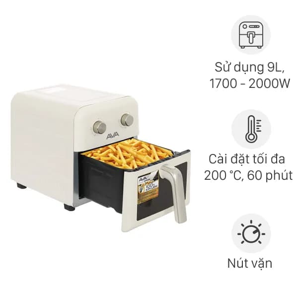 So sánh giá Nồi chiên không dầu AVA 9 lít ZG93MW rẻ nhất? - Ảnh 2