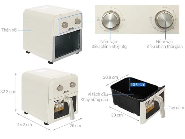 So sánh giá Nồi chiên không dầu AVA 9 lít ZG93MW rẻ nhất? - Ảnh 4