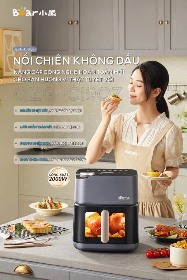Top 1 so sánh giá Nồi chiên không dầu Bear 6 lít AFR-165VY - Tìm sản phẩm giá rẻ nhất - Ảnh 19