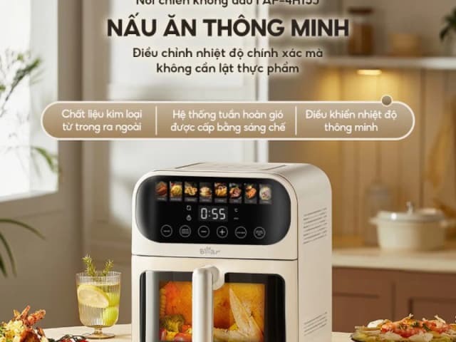 Top 1 so sánh giá Nồi chiên không dầu Bear 6 lít AFR-165VY - Tìm sản phẩm giá rẻ nhất - Ảnh 4