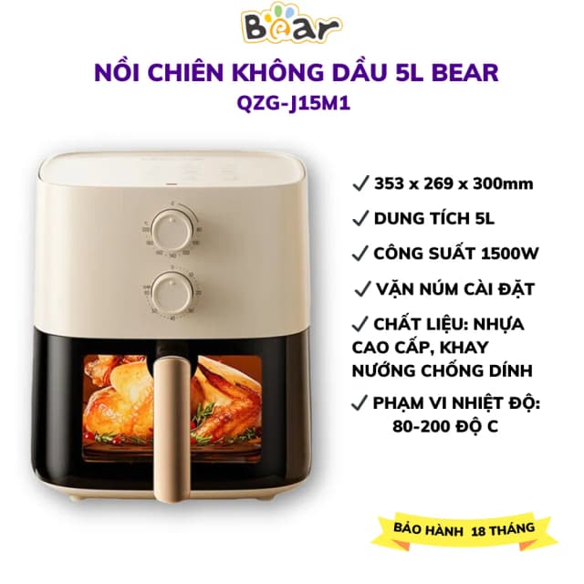 Top 1 so sánh giá Nồi chiên không dầu Bear 6 lít AFR-165VY - Tìm sản phẩm giá rẻ nhất - Ảnh 10