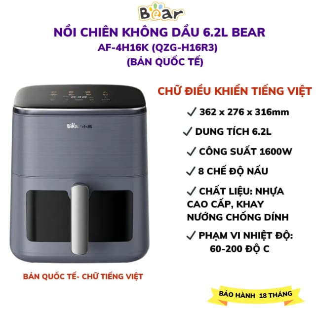 So sánh giá Nồi chiên không dầu Bear 6 lít AF-4H16K rẻ nhất? - Ảnh 18