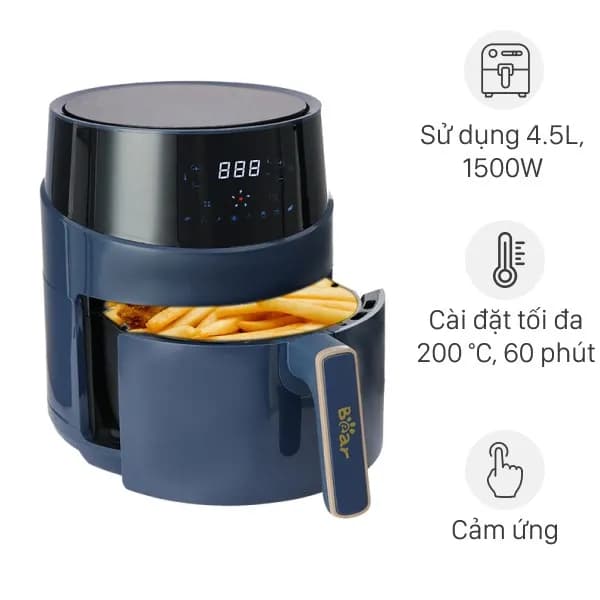 Nồi chiên không dầu Bear 4.5 lít QZG-A15T2 - Ảnh 6