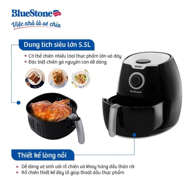 So sánh giá Nồi chiên không dầu BlueStone 5.5 lít AFB-5871 rẻ nhất? - Ảnh 11