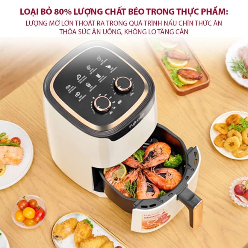 So sánh giá Nồi chiên không dầu FUJIHOME 4.5 lít A4EW - Tìm sản phẩm giá rẻ nhất - Ảnh 2