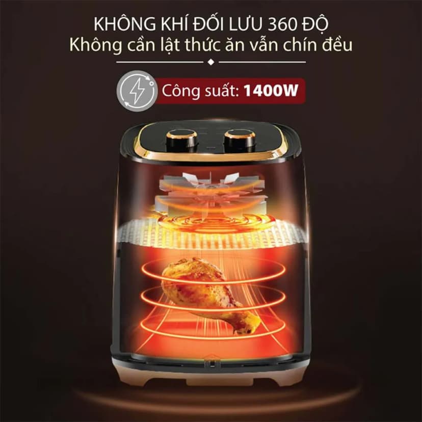 So sánh giá Nồi chiên không dầu FUJIHOME 4.5 lít A4EW - Tìm sản phẩm giá rẻ nhất - Ảnh 4