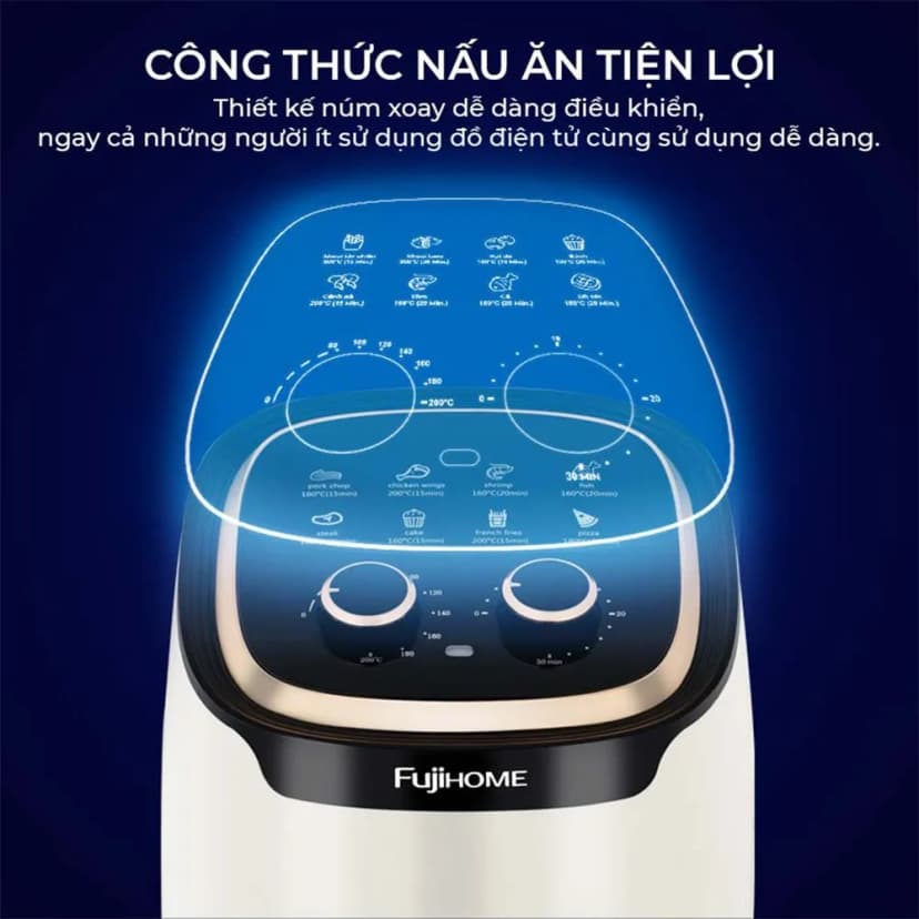 So sánh giá Nồi chiên không dầu FUJIHOME 4.5 lít A4EW - Tìm sản phẩm giá rẻ nhất - Ảnh 5