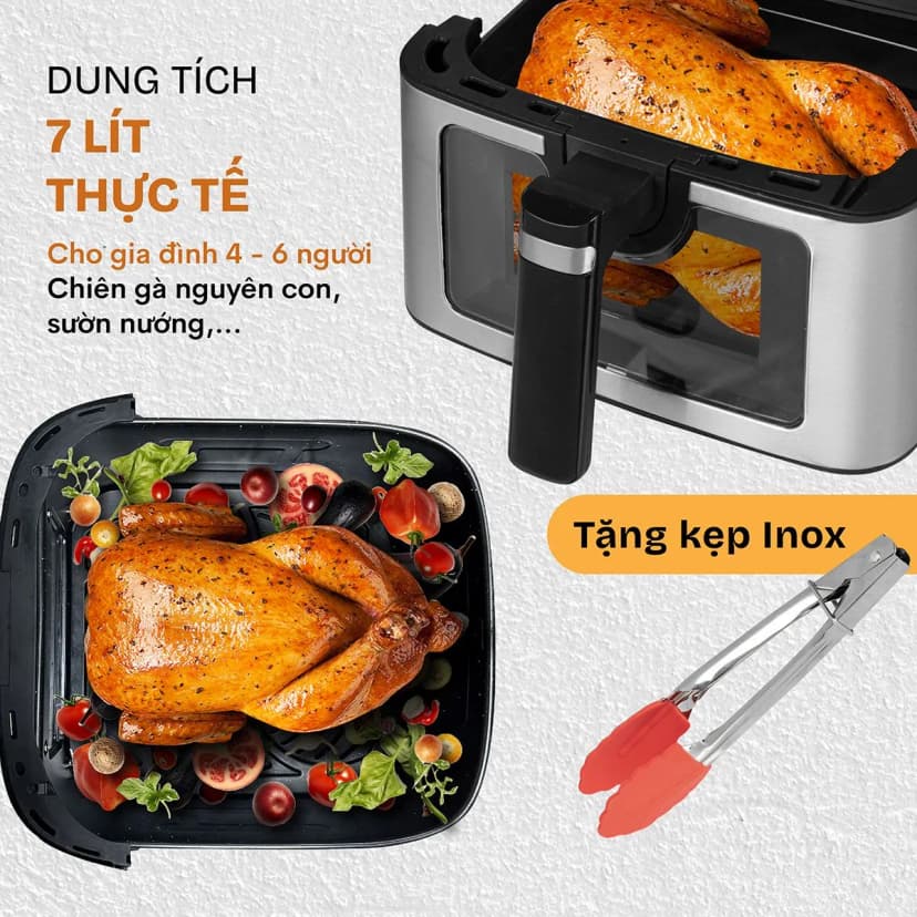 So sánh giá Nồi chiên không dầu FUJIHOME 7 lít A7DH - Tìm sản phẩm giá rẻ nhất - Ảnh 3