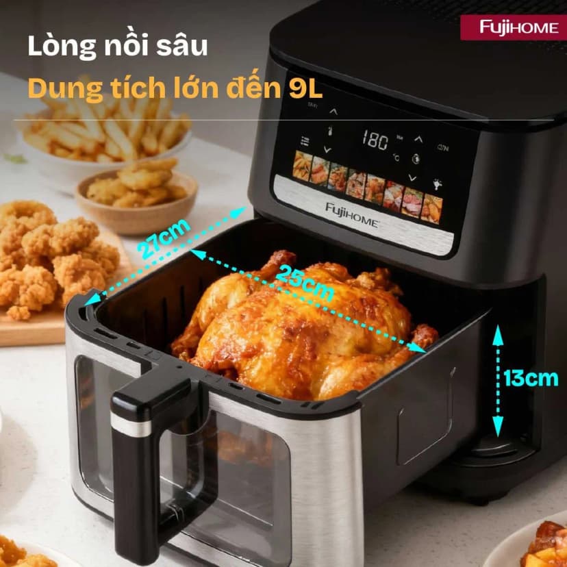 So sánh giá Nồi chiên không dầu FUJIHOME 9 lít A9DH - Tìm sản phẩm giá rẻ nhất - Ảnh 3