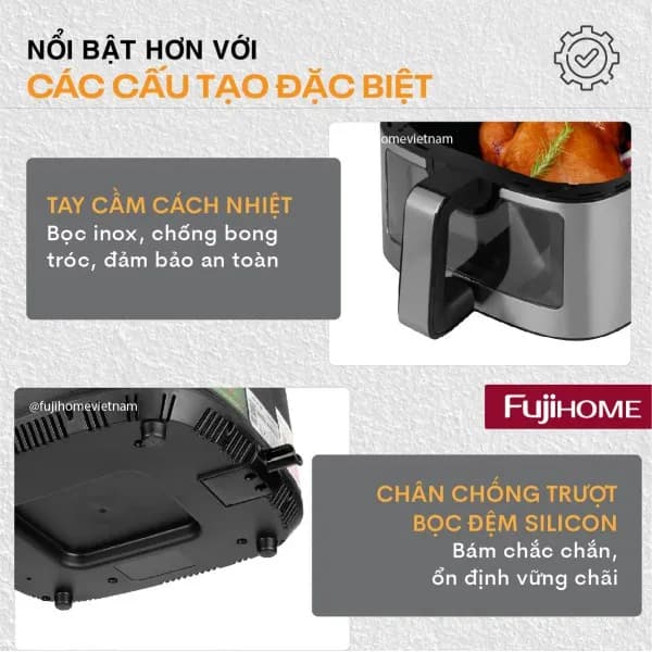 So sánh giá Nồi chiên không dầu FUJIHOME 10 lít A10DG rẻ nhất? - Ảnh 18