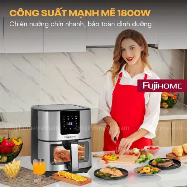 So sánh giá Nồi chiên không dầu FUJIHOME 10 lít A10DG rẻ nhất? - Ảnh 7