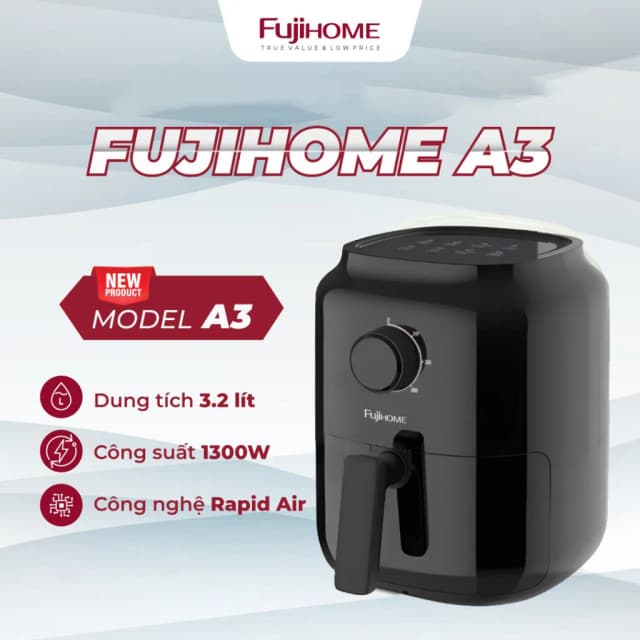 So sánh giá Nồi chiên không dầu FUJIHOME 3.2 lít A3B rẻ nhất? - Ảnh 7